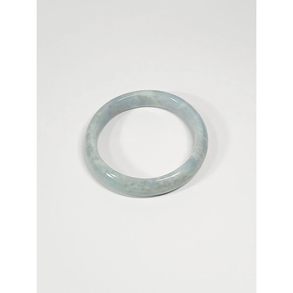 Baby Blue Jadeite Bangle 67mm Semi-Icy Translucent 87g